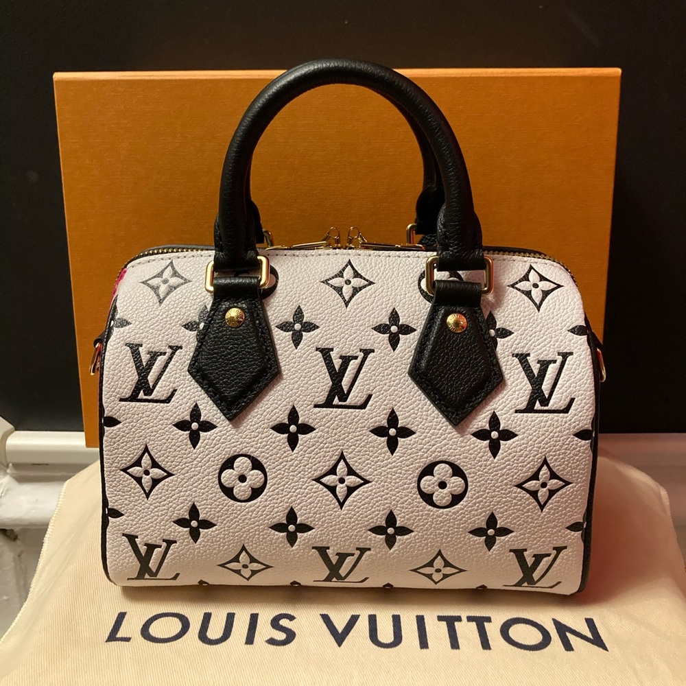✨HOST PICK✨LOUIS VUITTON Speedy Bandouliere 20 Bag Black Pink White✨HOST PICK✨ - Picture 3 of 7